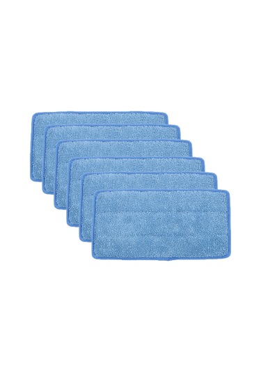 Youmex Mikrofiber Zemin Temizlik Mop Kefesi - Bağcıklı Küçük Mop Ucu Değiştirme Parçası - Mavi - 4 Adet