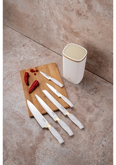 Emsan Artisan German Steel Bıçak Seti Beyaz