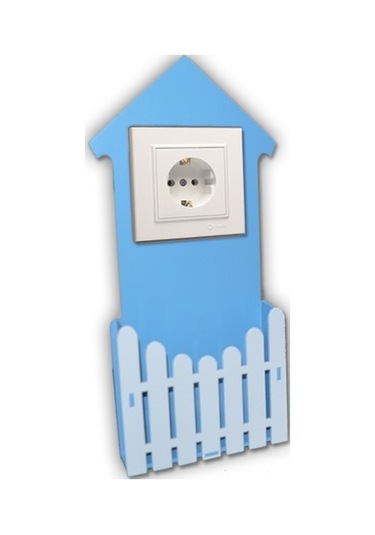 Ahşap Priz Çerçevesi - Cep Telefonu Tutucu Prizlik