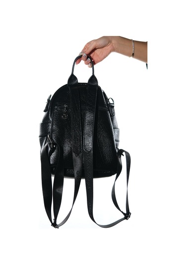 Luvishoes Straw Siyah Grain Kadın Sırt Çantası