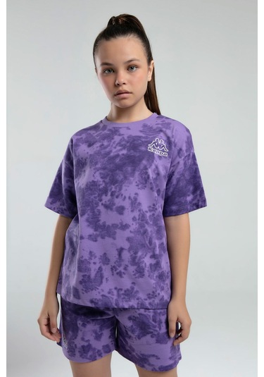 Kappa 362415 Kız Çocuk Tie-dye Şort Bermuda Pijama Takım Lila