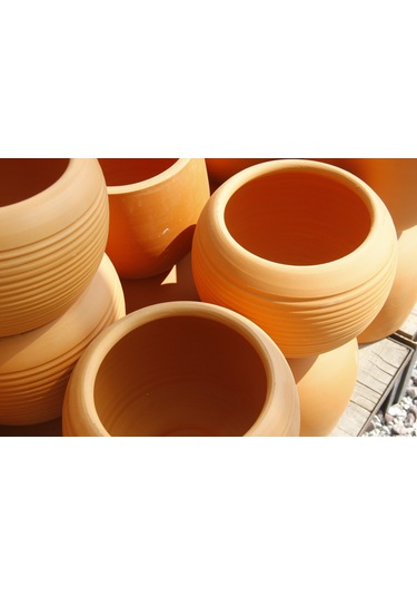 Antik Saksı 2 Adet - El Yapımı Doğal Çömlek (485408617)