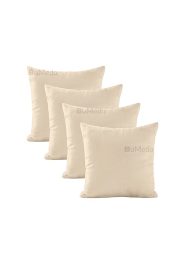 Dekoratif 4'lü Kırlent Yastık Kılıfı Seti - 42 X 42 Cm - Sarı