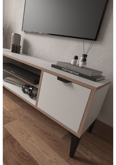 Sarmobi Arden 2 Kapaklı Tv Ünitesi Beyaz