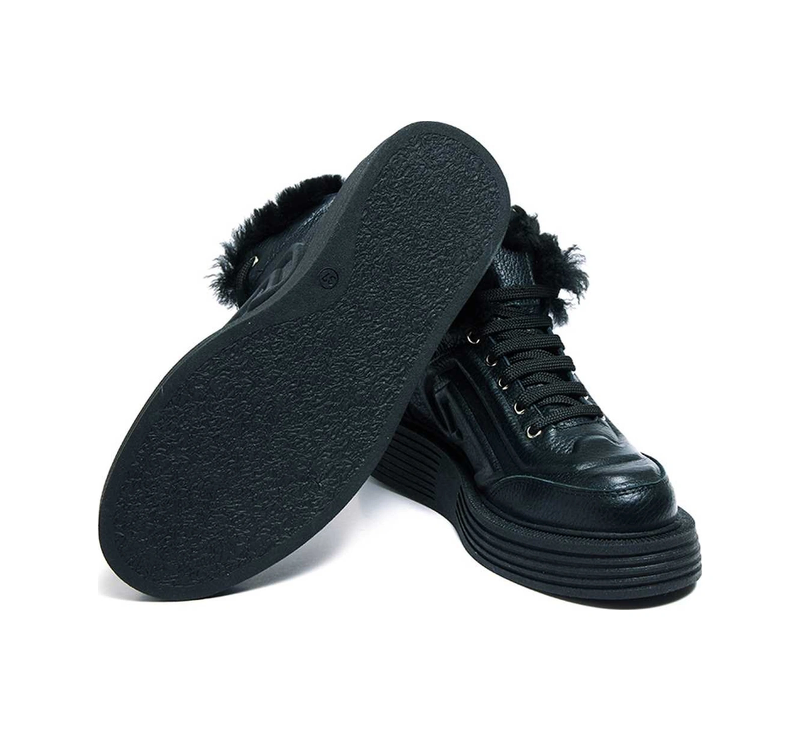 Bestello Kürklü Termo Taban Düz Bot 101-snt22-99 Kadın Bot Siyah