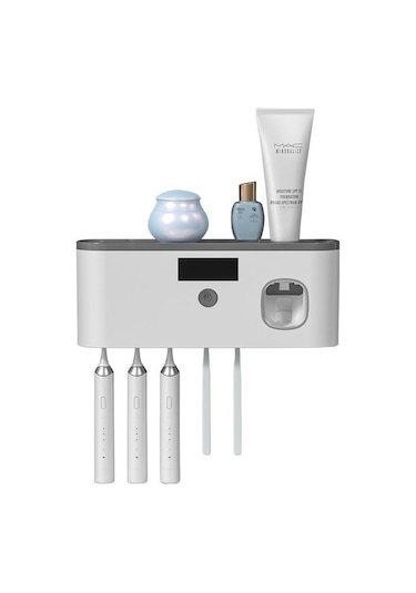 Gri Elektrikli Diş Fırçası Uv Sterilizasyon Kurutma Tutucu Duvara Monte Diş Macunu Sıkacağı Banyo Organizatör Aksesuarları İçin Set Gri Gri Elektrikli Diş Fırçası Uv Sterilizasyon Kurutma Tutucu Duvara Monte Diş Macunu Sıkacağı Banyo Organizatör Aksesuarları İçin Set Gri
