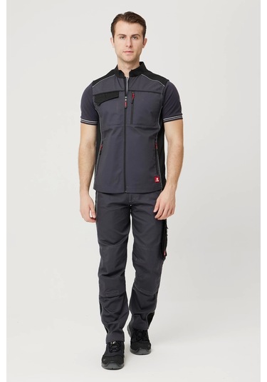 Yazlık İş Yeleği Polyester Gabardin Allium Outdoor Yelek Hafif Nefes Alabilir Fonksiyonel Cepli K.gri-siyah Yazlık İş Yeleği Polyester Gabardin Allium Outdoor Yelek Hafif Nefes Alabilir Fonksiyonel Cepli K.gri-siyah