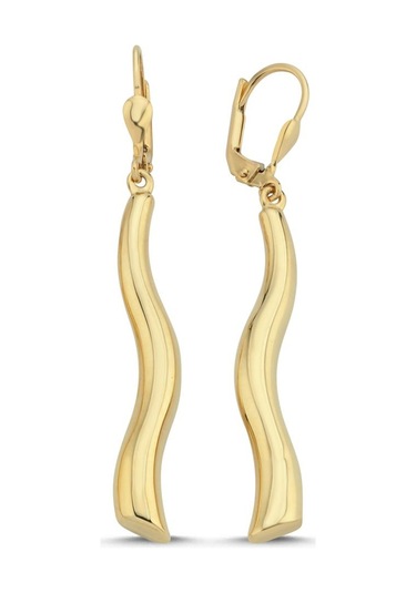 14 Ayar Curled Altın Küpe