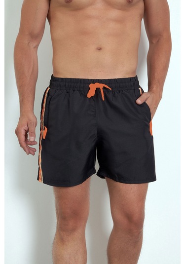 Enrico Ferry Erkek Siyah Cepli Hızlı Kuruyan Deniz Şortu Edy2512s