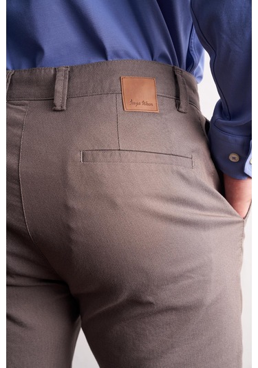 Vizon Yan Cep Düz Paça Pamuklu Slim Fit Chino Casual Pantolon 1003255164 Vizon