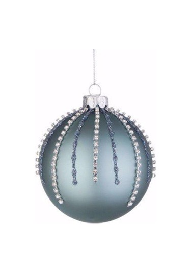 Yılbaşı Topu Cam Boncuklu 8cm