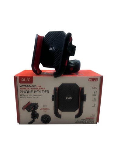 Blic Motosiklet Telefon Tutucu Siyah