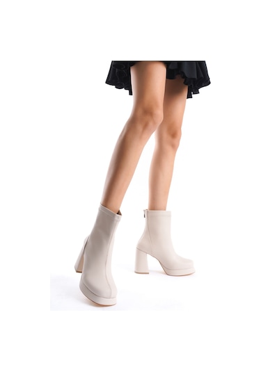 Mila Kadın Soğuk Geçirmez Kışlık Ortopedik Bot Bej