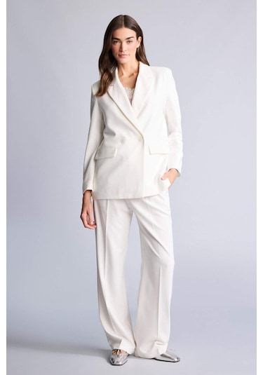Defacto Oversıze Ceket Yaka Blazer Ceket E7732ax26spwt84 Beyaz-wt84
