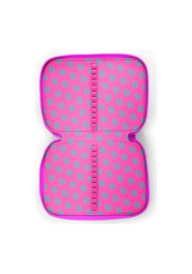 Coral High Kids Lavanta Su Yeşili Unicorn Desenli Çift Katlı Kalem Çanta 11129 Pembe - Su Yeşili