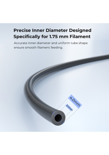 Symbee Creality Gri Ptfe Tüp Eklenti Paketi 1m - Tüm Fdm 3d Yazıcılar İçin Uyumlu K1, Ender 3/5, Cr-10 - Yüksek Sıcaklık Dayanıklı 260 C