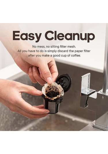 Xindoker K-kupa Kahve Filtresi, 100 Adet Bardak Şeklinde Kahve Filtre Kağıdı Beyaz