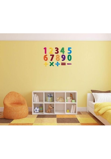 Duvar Süsü Sticker 2 Adet Rakamlı Desen Pvc 48x33x0,5cm