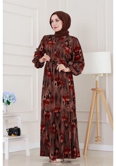 Beli Tünelli Hera Viscon Elbise-siyah-5311 Siyah