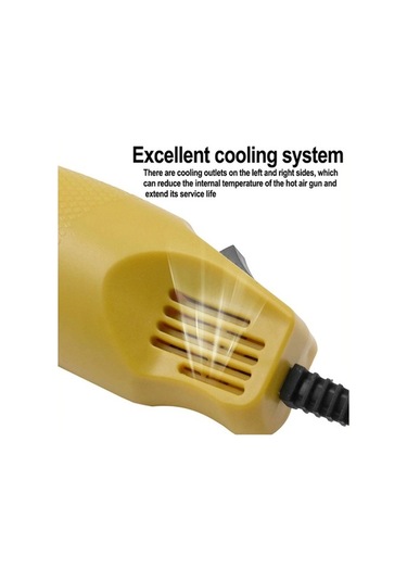 Createtech Elektrikli Sıcak Hava Tabancası 300w, Mini El Isı Aleti, Amerikan Prizli, Siyah Model