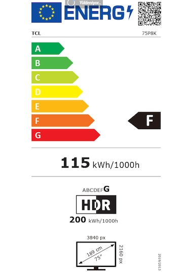 TCL 75P8K 75" 4K UHD QLED Google LED TV