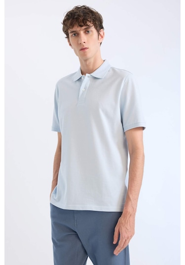 DeFacto %100 Pamuk Regular Fit Polo Yaka Kısa Kollu Basic Düz Pike Kumaş Tişört C1293AX25SPBE343 DeFacto %100 Pamuk Regular Fit Polo Yaka Kısa Kollu Basic Düz Pike Kumaş Tişört C1293AX25SPBE343