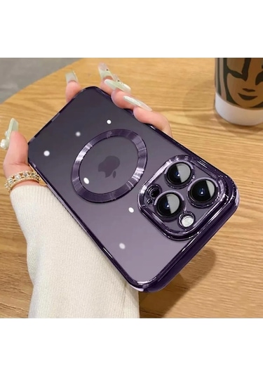 İphone 13 Promax Uyumlu Extra Kamera Korumalı Kamerası Cam Lensli Lazer Lüx Kılıf Tam Koruma Lacivert