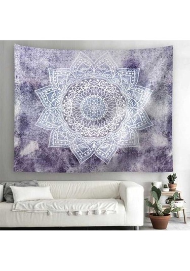 Novahub Degrade Mandala Dijital Baskılı Polyester Goblen, 150x100cm, Ev Ve Piknik Dekorasyonu 1