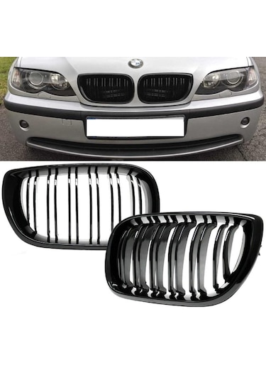 Bmw E46 Ön Panjur Izgara Piano Black 2002-2004