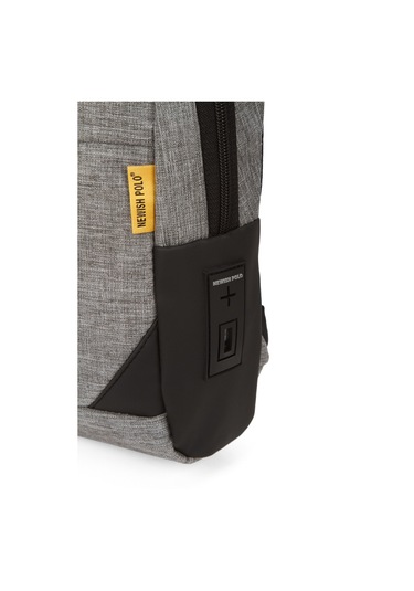Newish Polo Erkek Usb Çıkışlı Çapraz Bel Ve Omuz Çantası New321 - Gri