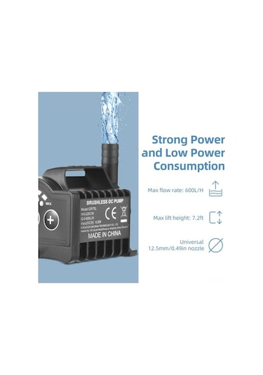 Diğer 5v Dalgıç Pompa - 600l/saat, 7.2ft Yükseklik, Usb Şarjlı, Akvaryum & Bahçe Çeşmesi