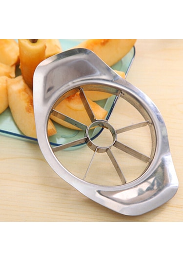 Paslanmaz Çelik Meyve Kolay Elma Tart Armut Kesici Dilimleyici Gri