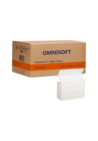 Omnisoft Z Katlı Dispenser Kağıt Havlu 12 x 100 Adet