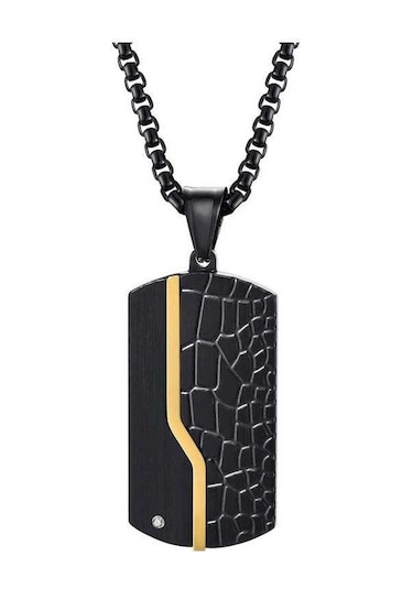 Novahub Altın Gümüş/paslanmaz Çelik Köpek Künyesi Kolye, 3mm70cm, Erkek Moda Kolye Zinciri Altın