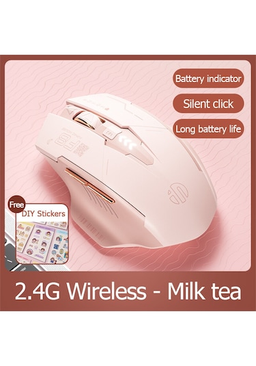 Inphıc F8 Şarj Edilebilir 2.4g Kablosuz Oyun Çalışan Kız Fare Bilgisayar Dizüstü Dilsiz Fareler