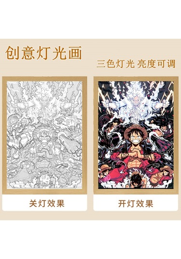 Karikatür One Piece Nika Luffy Gear 5 Işık Lambası Zoro Ace Hediye 15 Çok Renkli