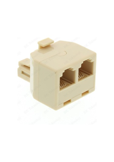 RJ11 6P4C 2'li Telefon Hattı Çoklayıcı Y-Splitter Adaptörü