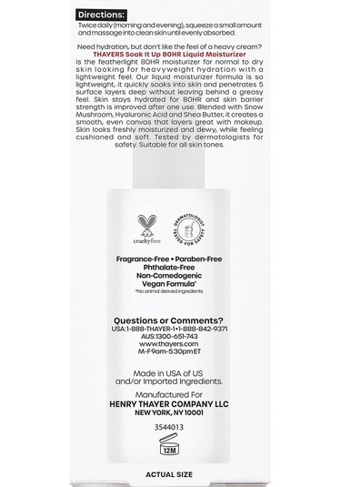 Thayers Soak It Up 80HR Yüz Nemlendirici 75 ML