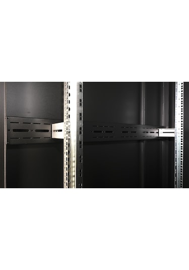 Lande Demonte 42u 800x1000 Hyperline Dikili Tip Rack Kabinet Siyah Ön Cam Kapak / Tekerlekli