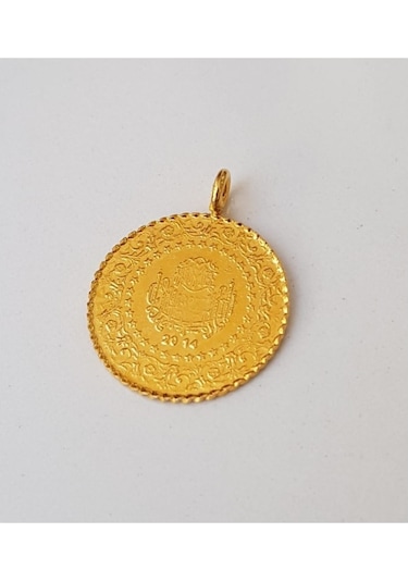X-Ladyaccessories 22 Ayar Altın Kaplama Kulplu Tarihli Imitasyon Ceyrek Altın Çok Renkli
