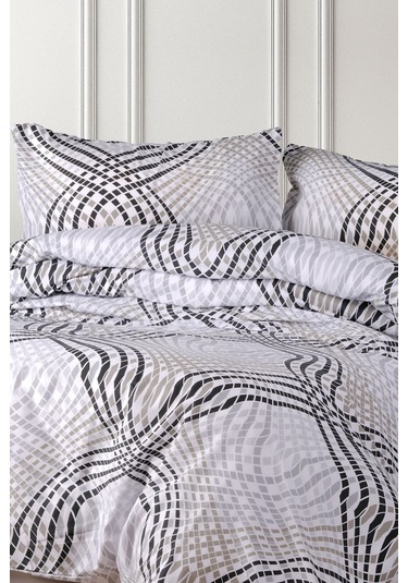 Aytunç Deniz %100 Pamuklu Çift Kişilik Nevresim Takımı 200x22... Gri