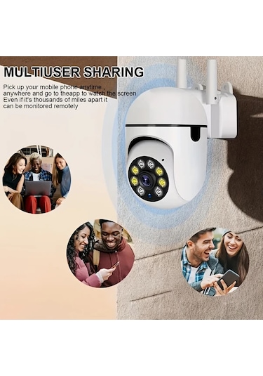 Chuangyinshop Cu7 64g Card 2.4g Wifi Destekli Full Hd Güvenlik Kamerası Hareket Izleme Gece Görüşü İki Yönlü Ses Ev İçi Güvenlik Kamera