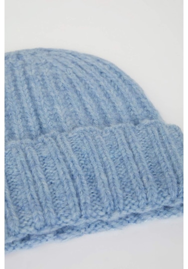 Defacto Kadın Triko Bere Y1090AZ24WNBE106 Mavi