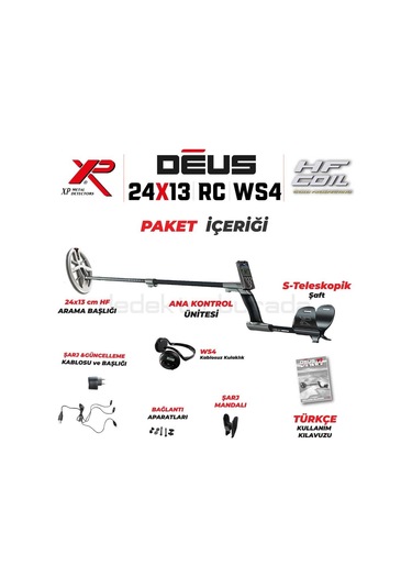 DEUS - 24x13cm HF Başlık, Ana Kontrol Ünitesi (RC), WS4 Kulaklık - FULL PAKET