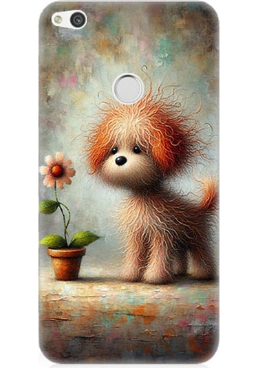 Huawei P9 Lite 2017 Uyumlu Sevimli Köpek Desenli Silikon Kılıf