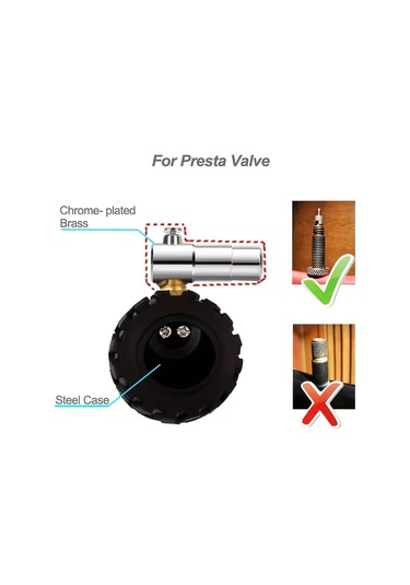 Boatshop1 Siyah 160psı Mekanik Bisiklet Lastik Basıncı Ölçer Analitik Kadranlı Dayanıklı Dağ Ve Yol Bisikletleri İçin Taşınabilir