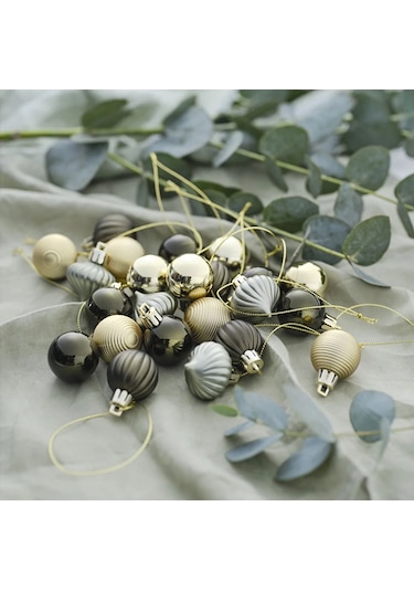 Yılbaşı Süsü 30'lı Karışık Top Yeşil