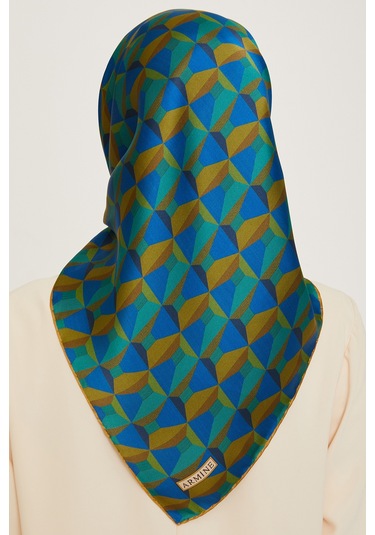 Dj Saf İpek Eşarp 9204d01 S Sura - 03693 33 Yeşil - Mavi