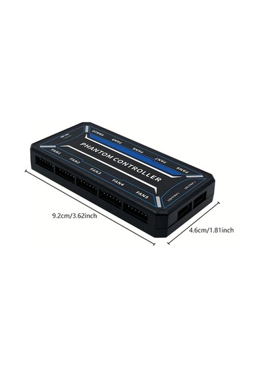 Boatshop1 Uzaktan Kumandalı 6 Pinli Rgb Fan Merkezi Siyah 10 2 Portlu Sata Güç Kaynağı Işık Senkronizasyonu