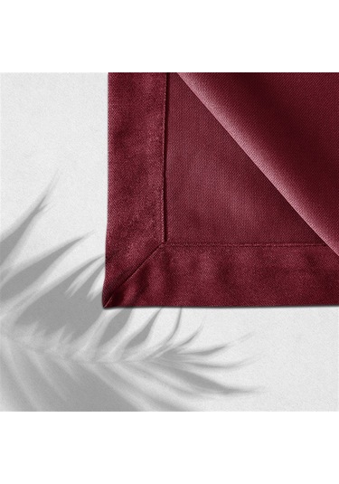 Kadife Dokulu Masa Örtüsü Bordo-636